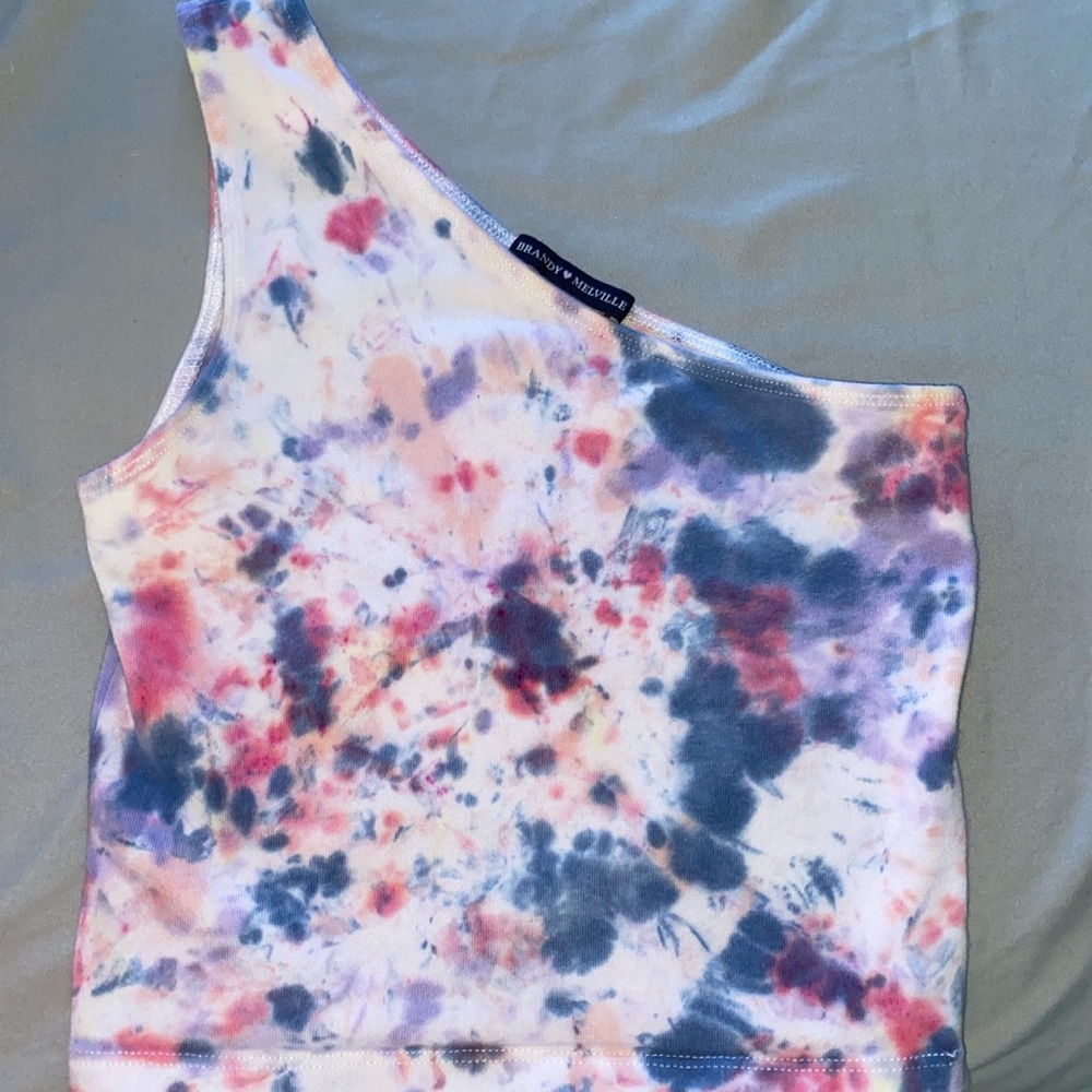 hand dyed brandy melville one shoulder top